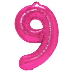 Balloon Foil Number "9" Pink (100cm.)
