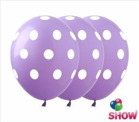 Balloons 12" with print "Dots" (10 pcs.)