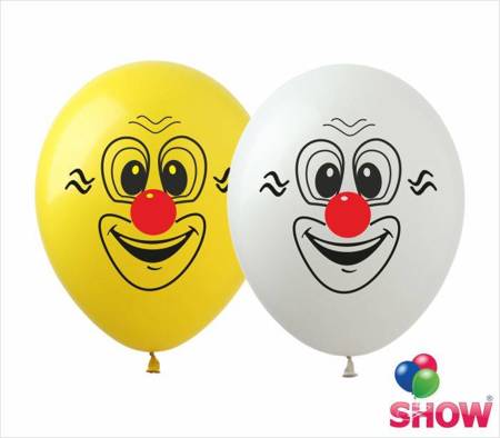 Balloons 12" with print  "Clown" (10 pcs.)