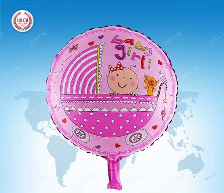 Foil Balloon "Baby Girl" 18" (45cm.)