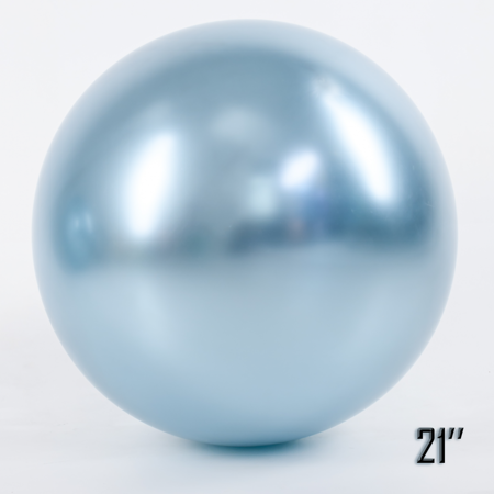 Balon Gigant 21" CHROME,  Błękitny (1 szt.)